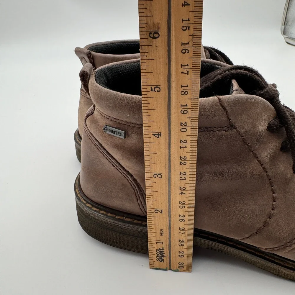 Ecco Turn GTX Brown Leather Gore-Tex Chukka Boots Mens EU 42 US 8-8.5 Waterproof
